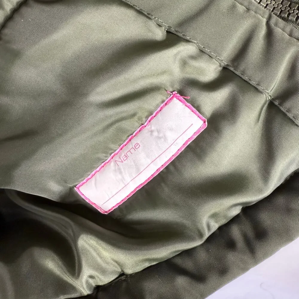 Weatherproof Girls Puffer Raincoat Green Size Large Missing Faux Fur Trum